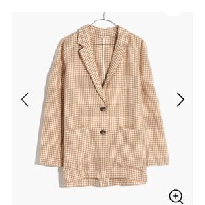 Madewell Tan Checkered Blazer